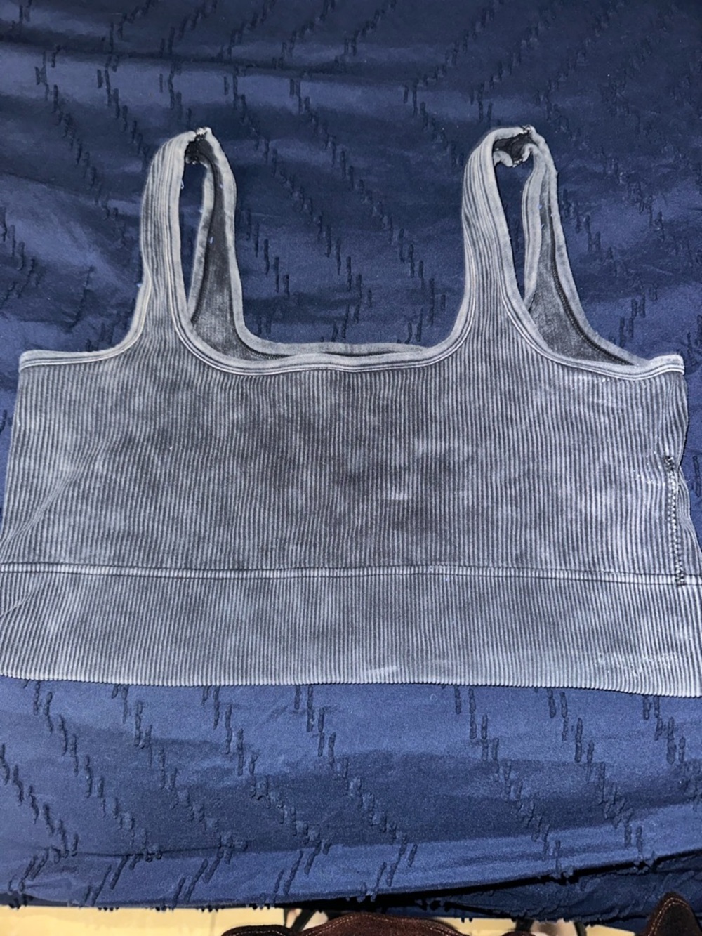 Kali Rose Ribbed Bralette in Slate Gray